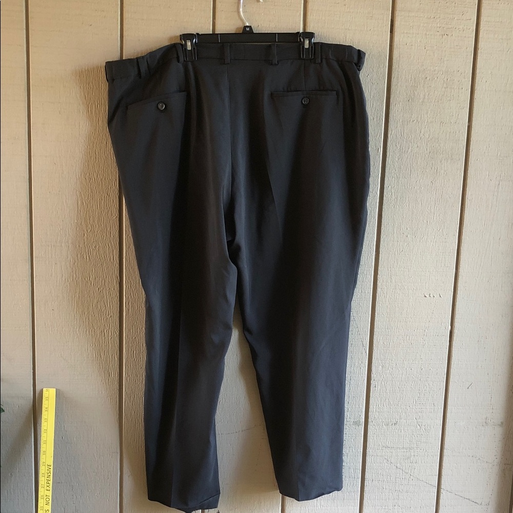 Van Heusen Black Men's Dress Pants - Straight Leg - Picture 3 of 4